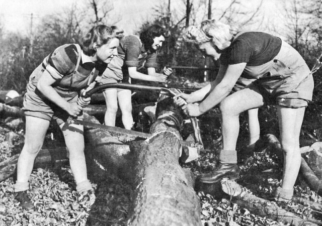 Lumberjack Women During World War II (13 pics)