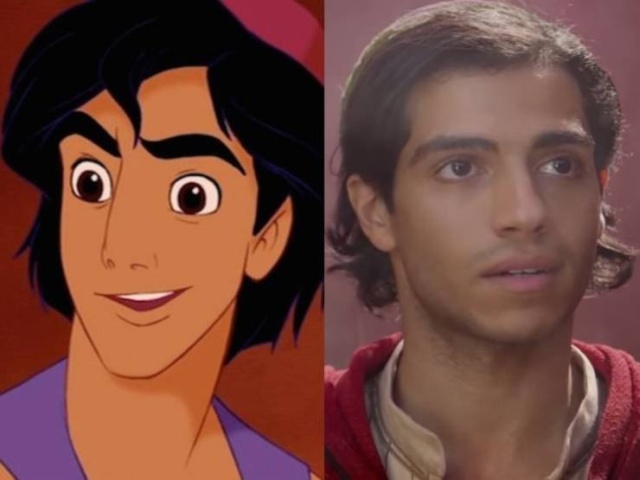 Disney Live Action Movie Characters Vs. Their Animated Prototypes (51 pics)