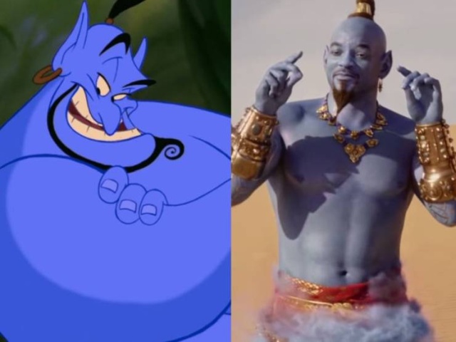 Disney Live Action Movie Characters Vs. Their Animated Prototypes (51 pics)