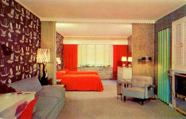 Bedroom Interior Of The 1950s and '60s American Hotels (30 pics)