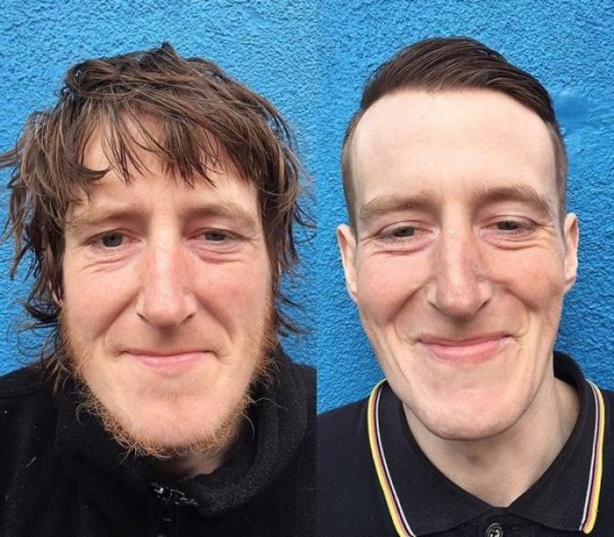 British Hairdresser Gives Homeless People Free Makeovers To Boost Their Self-Confidence (35 pics)