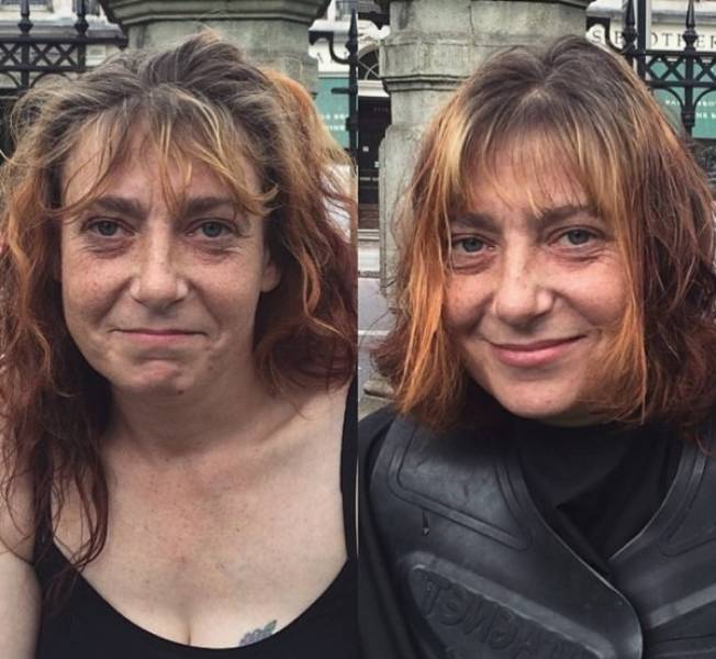 British Hairdresser Gives Homeless People Free Makeovers To Boost Their Self-Confidence (35 pics)
