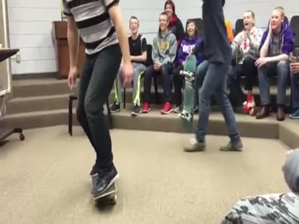 Teacher Is Psyched That He Can Still Heelflip