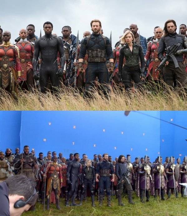 How “Infinity War” Looks Without All The Visual Effects (18 pics)