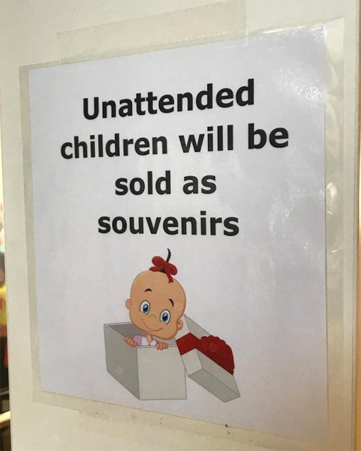 Funny “Unattended Children” Warning Signs (19 pics)