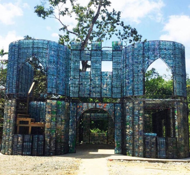 Houses Made Out Of Discarded Plastic Bottles (18 pics)