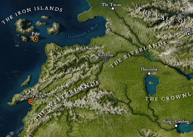 Map Of Westeros That Looks Like A Location On Google Maps (5 pics)