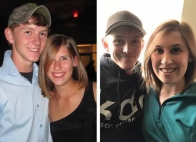 Couples Compare Their Current Photos To Their High School Photos (22 pics)