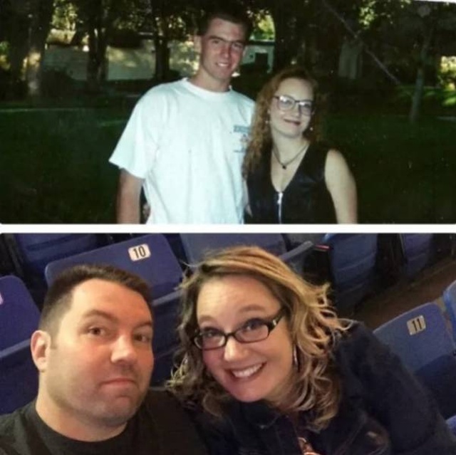 Couples Compare Their Current Photos To Their High School Photos (22 pics)