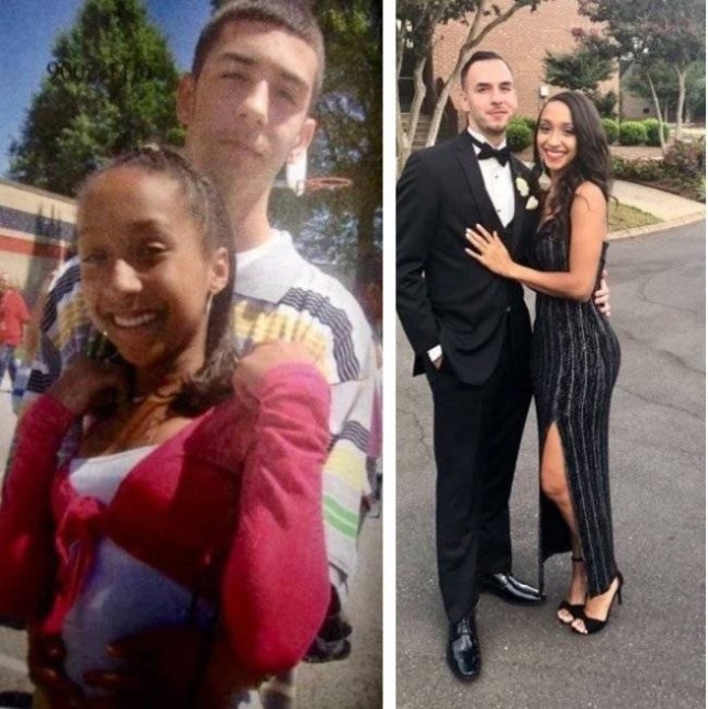 Couples Compare Their Current Photos To Their High School Photos (22 pics)