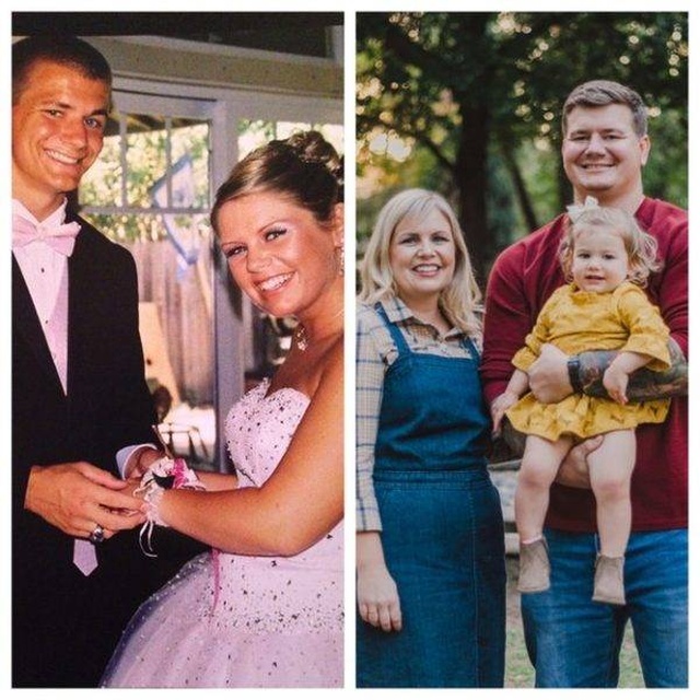 Couples Compare Their Current Photos To Their High School Photos (22 pics)