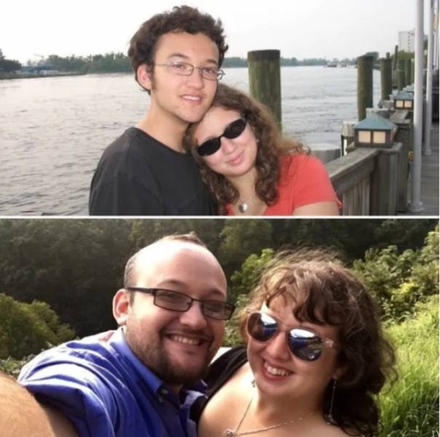 Couples Compare Their Current Photos To Their High School Photos (22 pics)