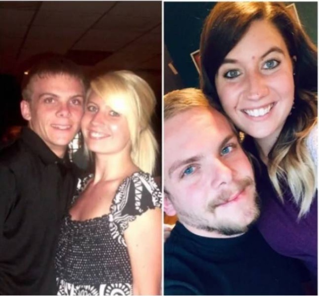 Couples Compare Their Current Photos To Their High School Photos (22 pics)