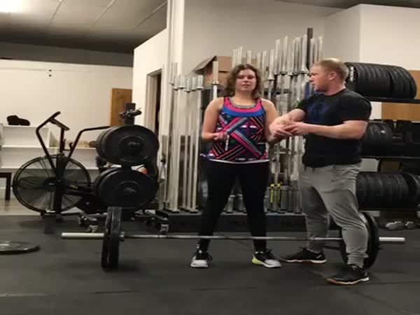 Blind Girl Nearly Gives Her Trainer A Heart Attack