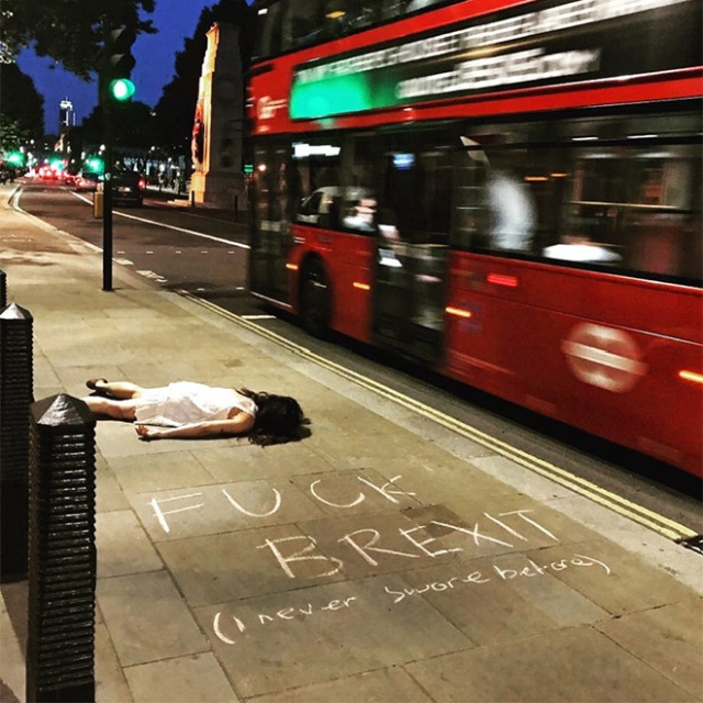 Woman Takes Anti-Selfies by “Dying” at Famous Landmarks  (20 pics)