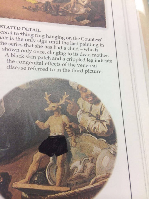 Christian College Students Show How Censored Their Classical Art Books Are (11 pics)