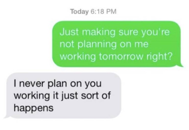 Awkward Boss Texts (29 pics)