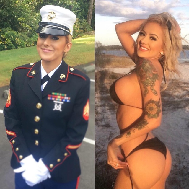 Hot U.S. Marine Known As Combat Barbie (25 pics)