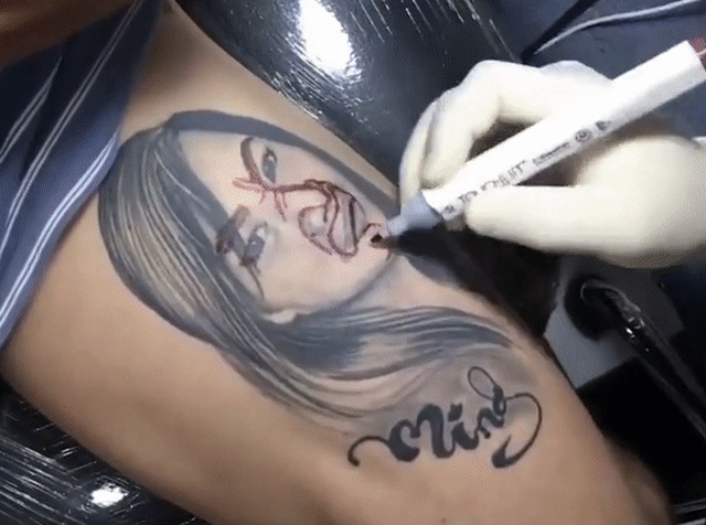 The Best Way To Hide Your Ex-Girlfriend's Tattoo (5 gifs)