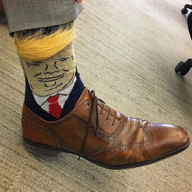 Donald Trump Socks With Comb-Over Hair (19 pics)