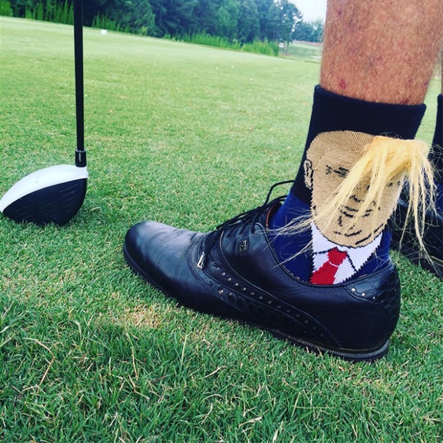 Donald Trump Socks With Comb-Over Hair (19 pics)
