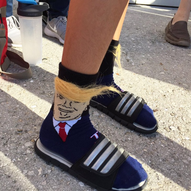 Donald Trump Socks With Comb-Over Hair (19 pics)