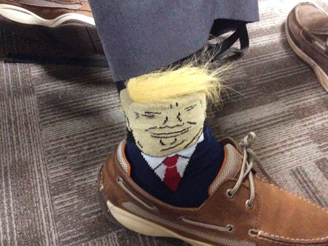 Donald Trump Socks With Comb-Over Hair (19 pics)