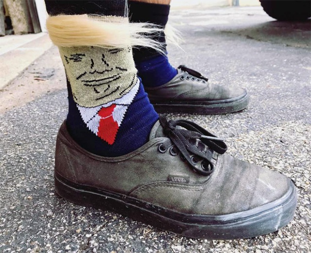 Donald Trump Socks With Comb-Over Hair (19 pics)