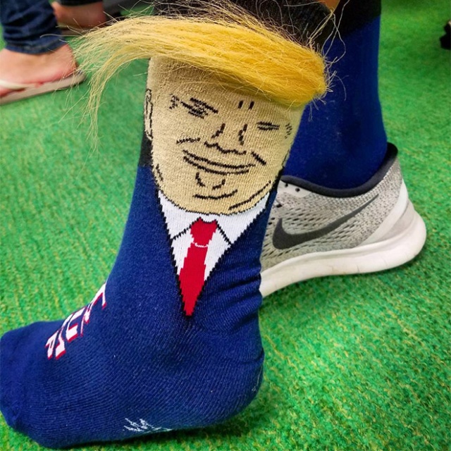 Donald Trump Socks With Comb-Over Hair (19 pics)