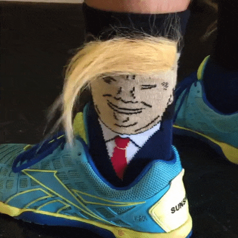 Donald Trump Socks With Comb-Over Hair (19 pics)