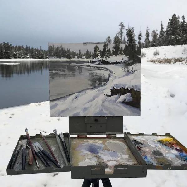 Artist Combines Paintings And Photos Of Nature (30 pics)