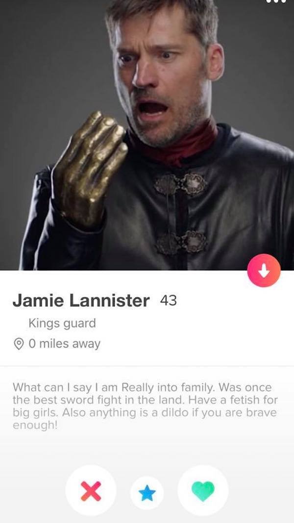 Game of Thrones Tinder Profiles (23 pics)