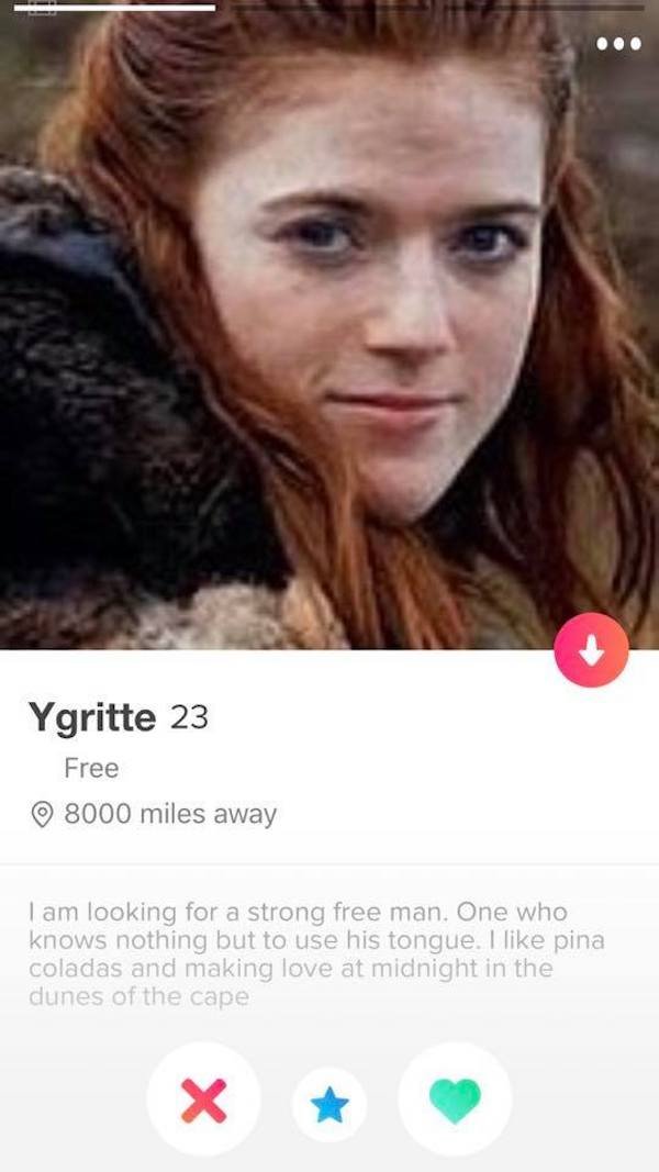 Game of Thrones Tinder Profiles (23 pics)