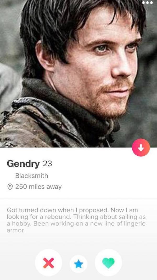 Game of Thrones Tinder Profiles (23 pics)