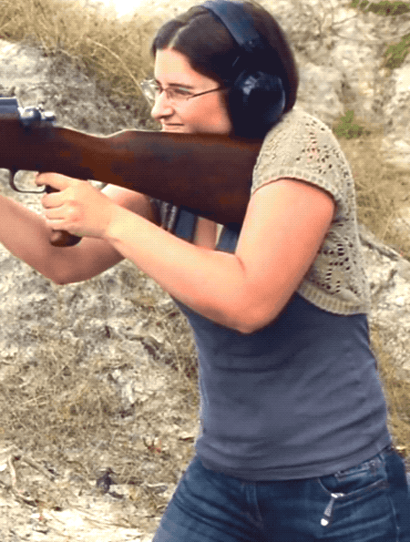 This Girl Is Shooting A 5-Foot 7-Inch WWI Rifle (18 pics)