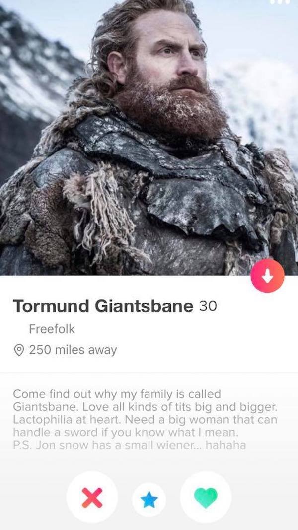 Game of Thrones Tinder Profiles (23 pics)