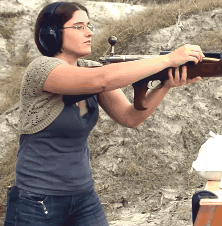 This Girl Is Shooting A 5-Foot 7-Inch WWI Rifle (18 pics)