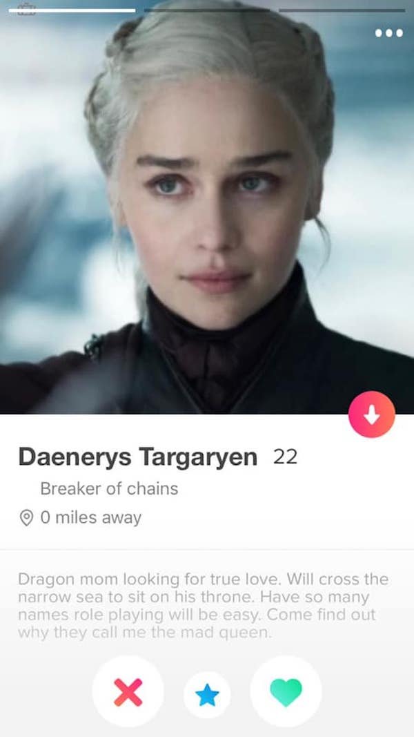 Game of Thrones Tinder Profiles (23 pics)