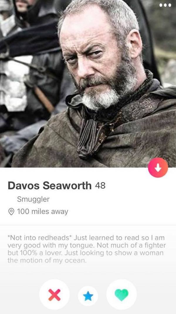 Game of Thrones Tinder Profiles (23 pics)