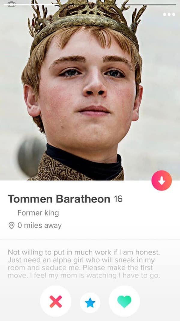 Game of Thrones Tinder Profiles (23 pics)