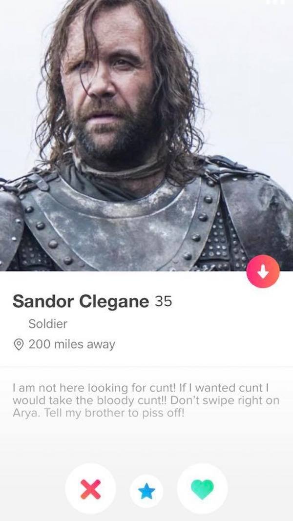 Game of Thrones Tinder Profiles (23 pics)