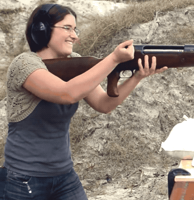 This Girl Is Shooting A 5-Foot 7-Inch WWI Rifle (18 pics)