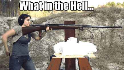 This Girl Is Shooting A 5-Foot 7-Inch WWI Rifle (18 pics)