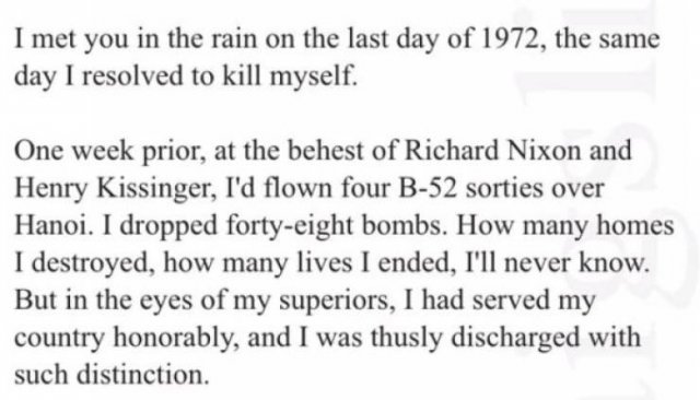 Vietnam War Veteran Writes A Beautiful Story About A Woman Who Changed His Life Back In 1972 (7 pics)