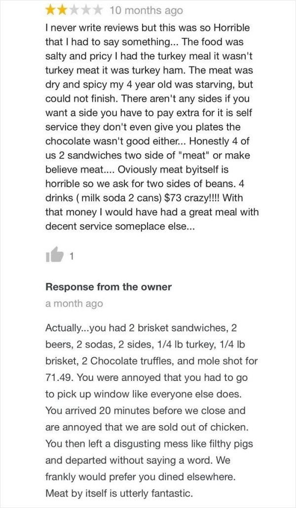 These Restaurant Owners Know How To Deal With Bad Reviews (23 pics)