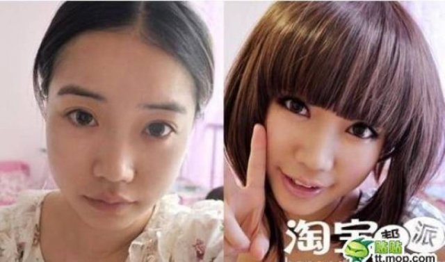 Asian Girls With And Without Their Makeup (71 pics)