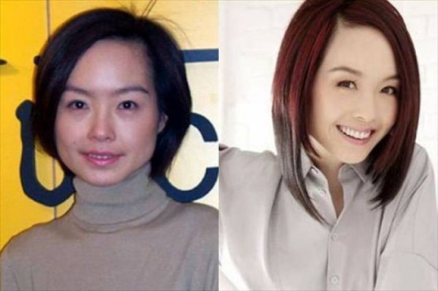 Asian Girls With And Without Their Makeup (71 pics)