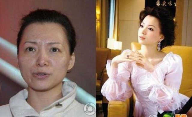 Asian Girls With And Without Their Makeup (71 pics)