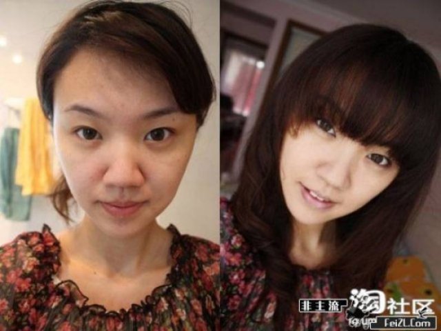 Asian Girls With And Without Their Makeup (71 pics)