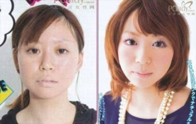 Asian Girls With And Without Their Makeup (71 pics)